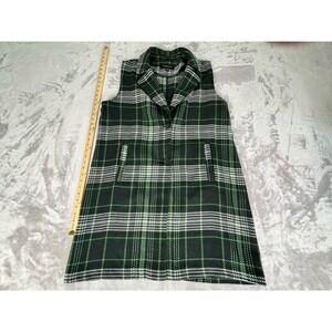 Marc New York Andrew Marc Black Green And White Long Vest‎